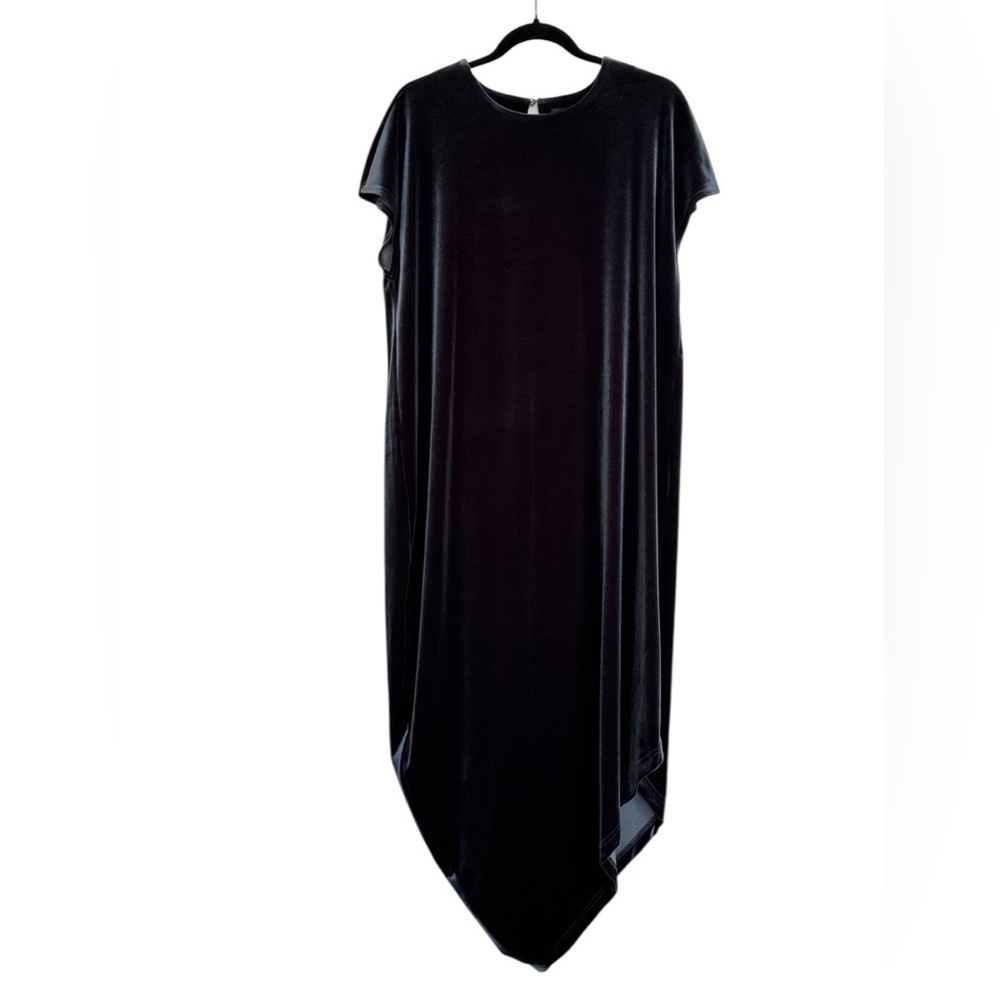 Universal Standard Iconic Geneva Velvet Dress Gunmetal Gray Sz XS 10-12